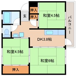 橿原神宮前駅 徒歩17分 3階の物件間取画像